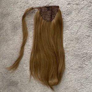 BELLAMI ash brown faux wrap ponytail 20”